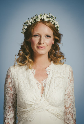 Floral bridal head wreath